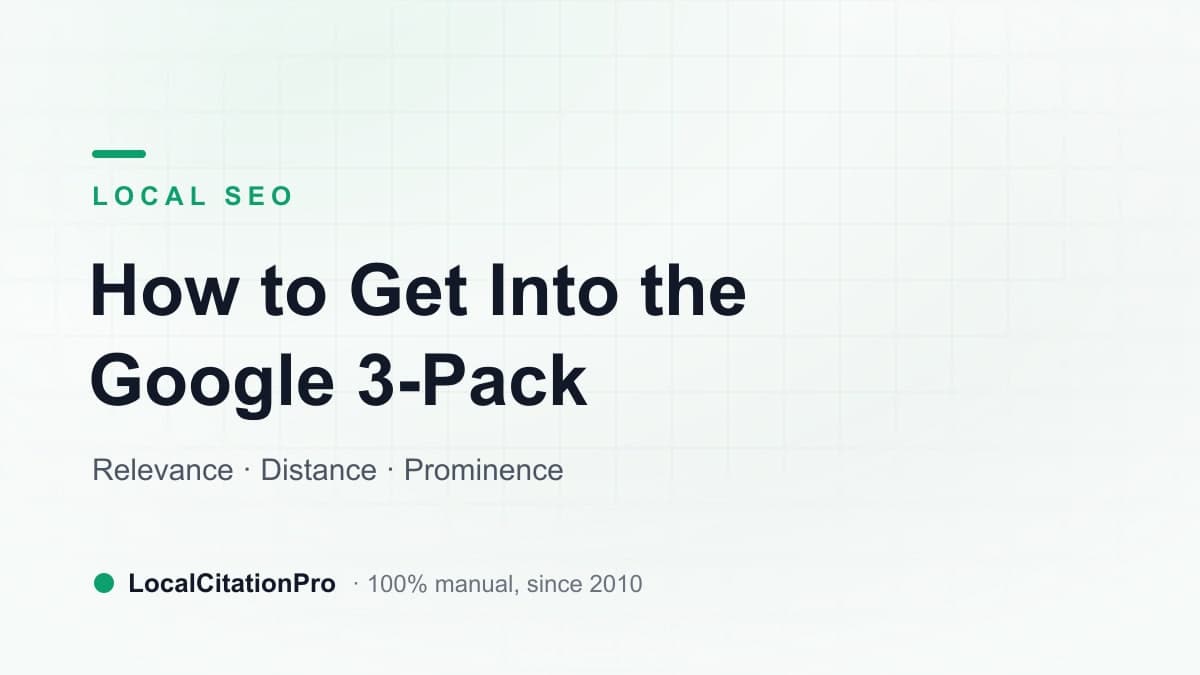 The Google 3-pack — three local businesses shown with the map in search results
